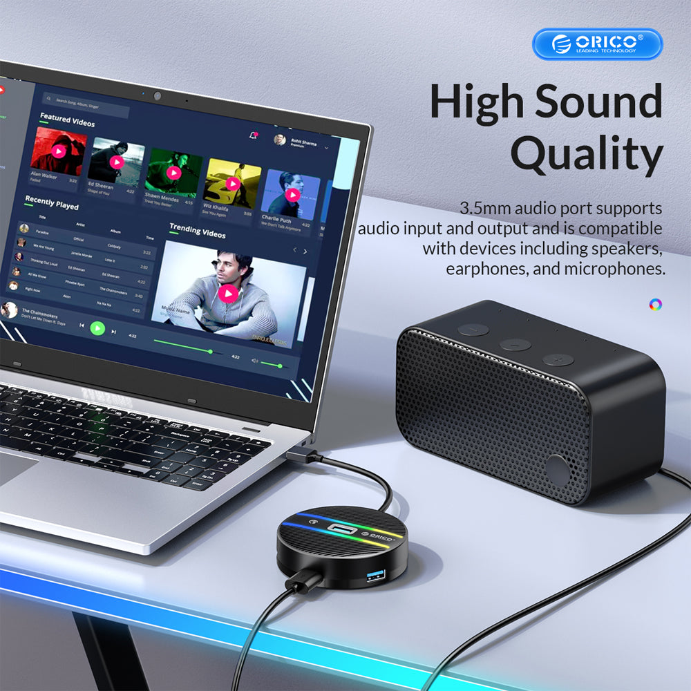 [CLEARANCE] ORICO 4-IN-1 USB HUB 5GBPS RGB (0.3M,1.8M) USB-A Cable with 4-Port USB 3.0 | Windows, Linux & macOS Support | for PCs, Computer Desktops & Laptops | USB Hubs & Docking Stations | YSR2-U3