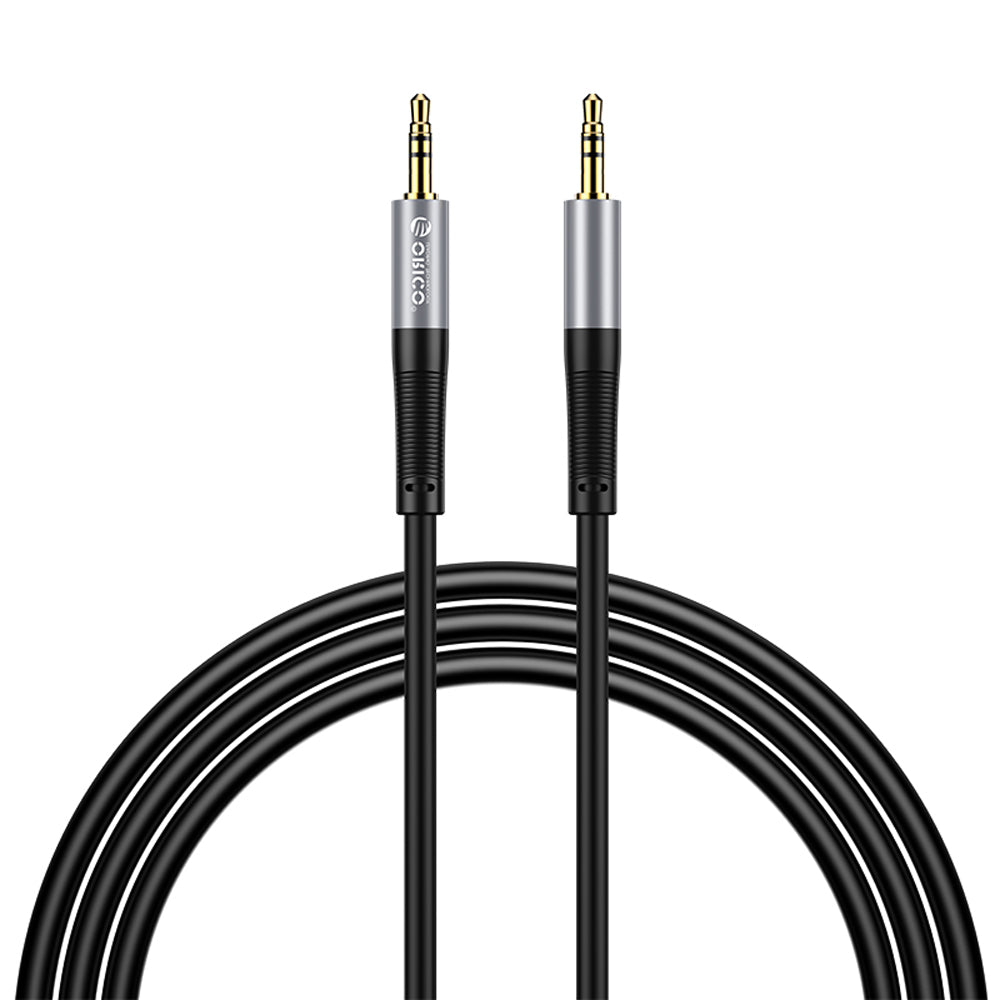 ORICO 1M 1.5M 3M 5M AXZ Series TRS 3.5mm Jack Male to Male Audio Cable with Gold Plated Plugs for Smartphone Speakers and Other Audio Accessories | Black, Orange