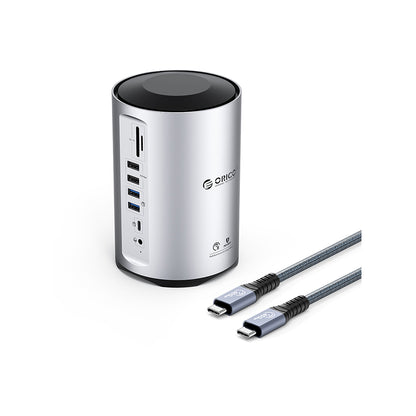 [CLEARANCE] ORICO 15 Port Multifunctional Docking Station with 5Gbps USB Type-C / USB-A 3.0 Input, 4K 60Hz UHD, PD 100W, Support Apple M1/M2, USB-A 2.0 480Mbps, 3.5mm AUX, 1000Mbps Ethernet, SD & TF Card Slots for PC Desktop Computer Laptop