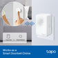 TP-Link Tapo H100 Smart Hub Chime Alarm with 2.4GHz Wireless, 868 / 922MHz Protocol, SYNC/Mute Button and Max 64 Devices Connection for Home Security