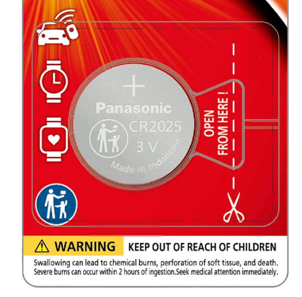 [CLEARANCE] Panasonic CR2025 ECR2025 2025 Lithium Coin Cell Button Battery 3V