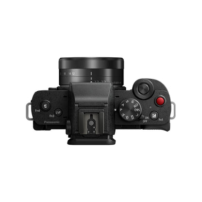 [CLEARANCE] Panasonic Lumix G100 w/ G Vario 12-32mm f/3.5-5.6 ASPH. Micro Four Thirds (MFT-Mount) Lens + Tripod Grip Mirrorless Camera Kit - 20.3MP Digital Live MOS Sensor, UHD 4K 30p, V-Log, Wi-Fi & Bluetooth, Autofocus | DC-G100KGA-K DC-G100VGA-K
