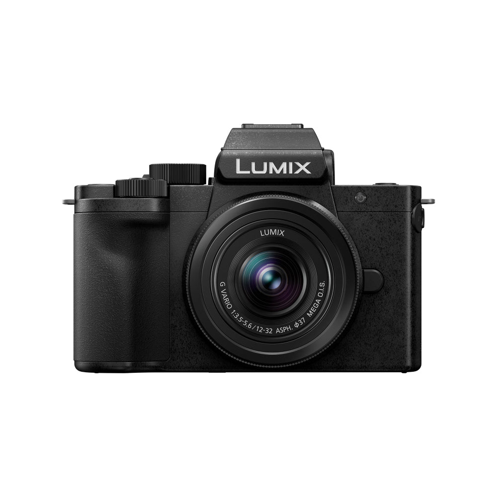 Panasonic Lumix G100 with G Vario 12-32mm f/3.5-5.6 ASPH. Micro Four Thirds (MFT-Mount) Lens + Tripod Grip Mirrorless Camera Kit - 20.3MP Digital Live MOS Sensor, UHD 4K 30p, V-Log, Wi-Fi & Bluetooth, Autofocus | DC-G100KGA-K DC-G100VGA-K