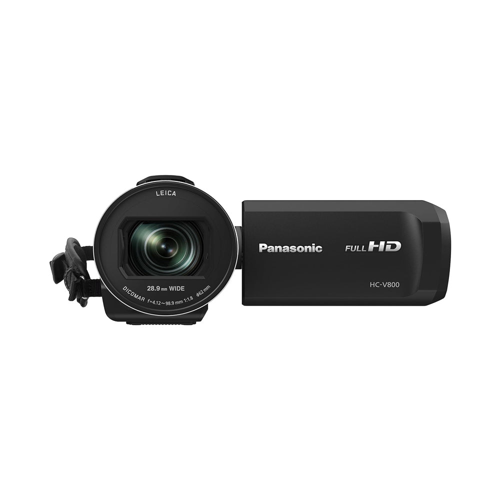 Panasonic Lumix HC-V800 Full-HD 26MP Digital Video Camcorder - 24x Leica Dicomar Optical Zoom, Wi-Fi, HDR, 1/2.5" Back-Illuminated MOS Sensor, Three OIS Stabilizer Systems, Active Contrast Mode, 5.1-Channel Wind-Shielded Zoom Mic