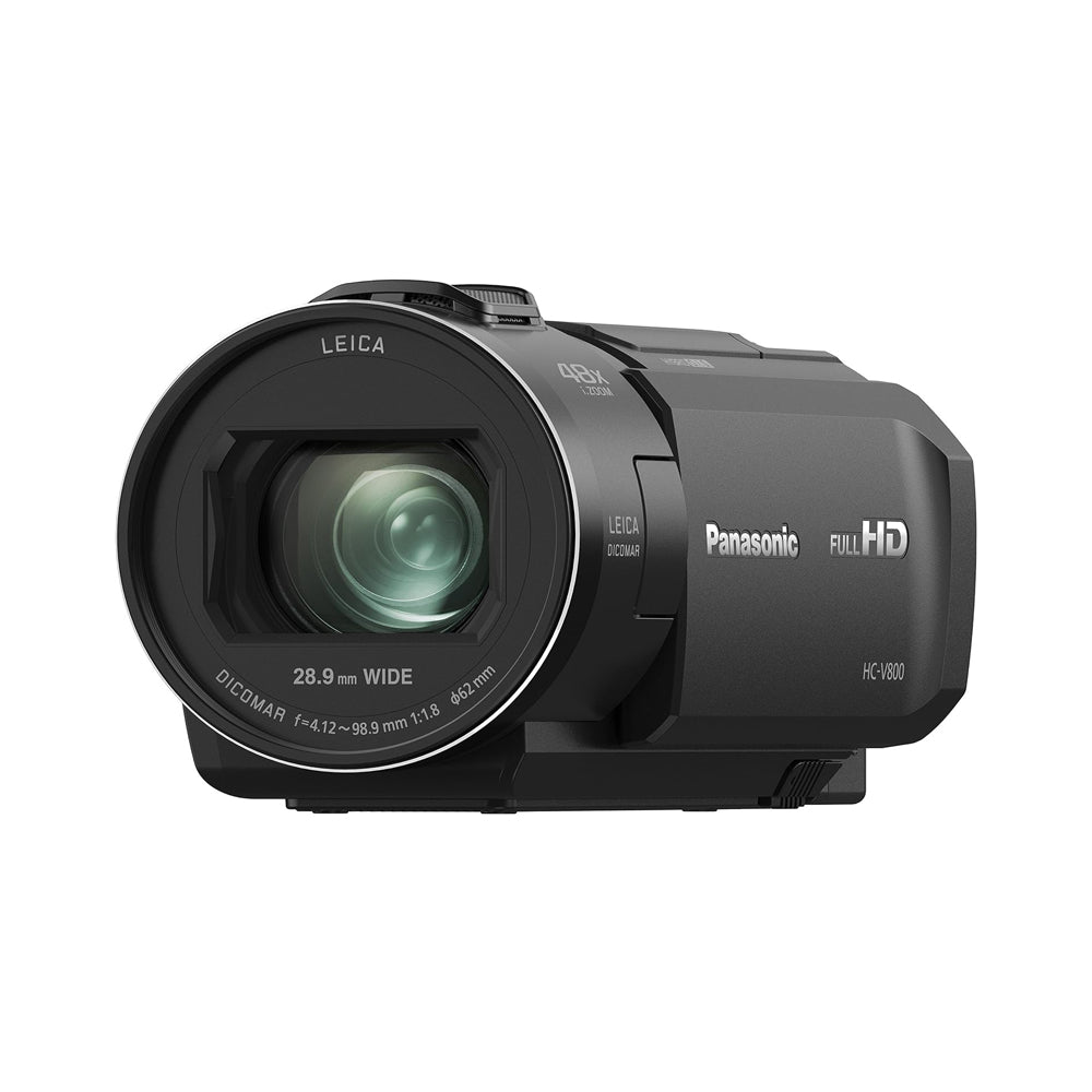 Panasonic Lumix HC-V800 Full-HD 26MP Digital Video Camcorder - 24x Leica Dicomar Optical Zoom, Wi-Fi, HDR, 1/2.5" Back-Illuminated MOS Sensor, Three OIS Stabilizer Systems, Active Contrast Mode, 5.1-Channel Wind-Shielded Zoom Mic