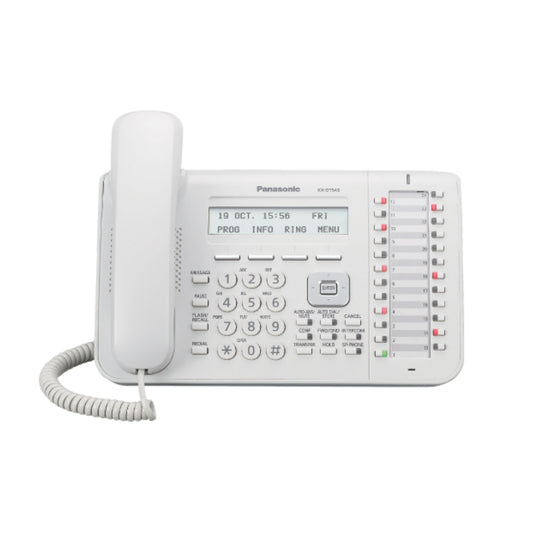 Panasonic KX-DT543 Digital Proprietary Telephone with 24 Programmable Function Keys, 3-Line LCD Display, Built-In Electronic Hook Switch (EHS) and Speaker Phone Feature (White)