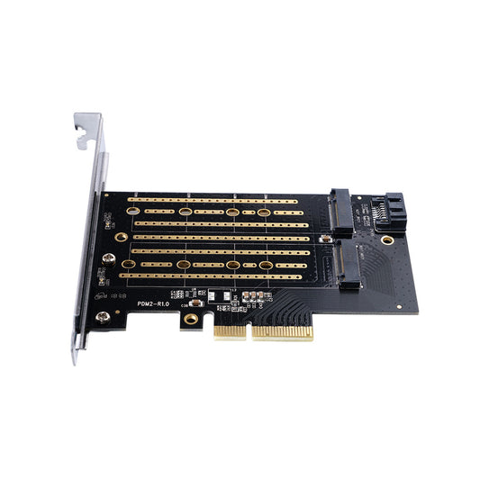 ORICO M.2 NVME to PCI-E Gen3 x4 Desktop SSD Expansion Card, M / B Key Dual Ports, with Max 32Gbps Transfer Rate and Max 4TB Support Capacity for PC Desktop Computer | PDM2-BP