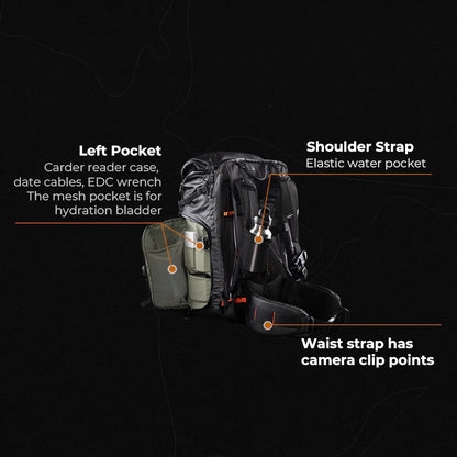 PGYTECH OnePro Flex Backpack - Modular Camera & Drone Gear Bag with Insert Organizer, Quick-Access Pockets, Laptop Compartment, Tripod Holder, Anti-Lost Apple AirTag Pocket & Weather-Resistant Design for Outdoor Photography & Travel