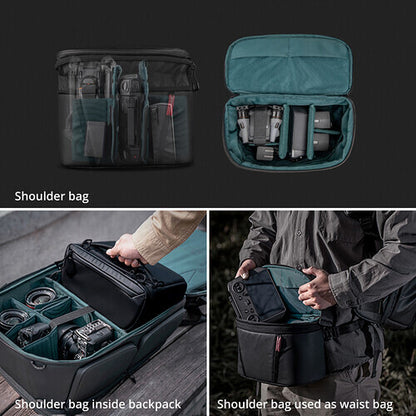 PGYTECH OneMo 2 (25L/35L) Anti-Theft Camera Backpack + Shoulder Bag with Hidden Apple AirTag Pocket, Tripod Holder, Battery Storage, Quick-Side Access Pocket, Laptop Compartment, and Adjustable Dividers for Sony Fujifilm Canon Nikon Lumix