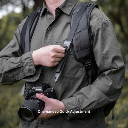 PGYTECH Heavy-Duty Camera Backpack Strap with Quick Release Bead Connectors and 90kg Load Capacity for Sony, FUJIFILM, Canon, Nikon, and Panasonic Lumix Cameras
