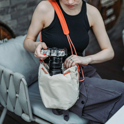 PGYTECH OneGo Drawstring Storage Bag with Detachable Shoulder Strap and Interior Dividers for Cameras, Smartphones, and Accessories