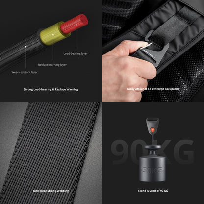PGYTECH Heavy-Duty Camera Backpack Strap with Quick Release Bead Connectors and 90kg Load Capacity for Sony, FUJIFILM, Canon, Nikon, and Panasonic Lumix Cameras
