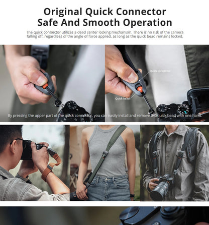 PGYTECH Heavy-Duty Camera Backpack Strap with Quick Release Bead Connectors and 90kg Load Capacity for Sony, FUJIFILM, Canon, Nikon, and Panasonic Lumix Cameras