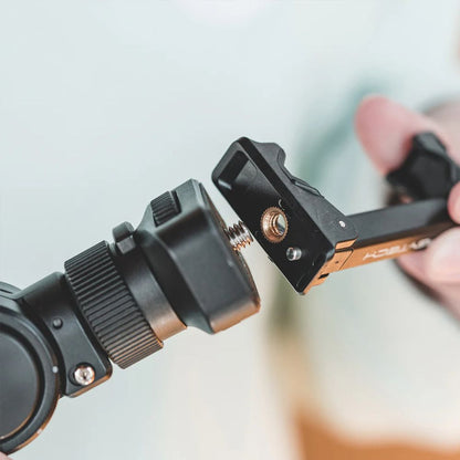 PGYTECH Foldable Smartphone Holder with Arca-Swiss Compatible Base, 1/4" Threaded Hole, and Cold Shoe Mount for Attachments and Accessories | P-CG-012