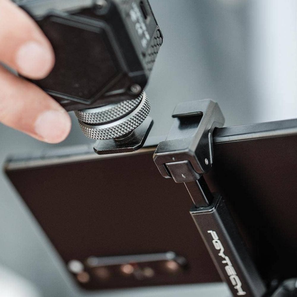 PGYTECH Foldable Smartphone Holder with Arca-Swiss Compatible Base, 1/4" Threaded Hole, and Cold Shoe Mount for Attachments and Accessories | P-CG-012