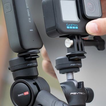 PGYTECH CapLock Quick Release Action Camera Mount Set with Dual-Locking System and 1/4" Screw Adapter for Insta360, DJI, GoPro, Smartphone Holders, Tripods, Monopods, Selfie Sticks, and Gimbal Stabilizers | P-CG-141