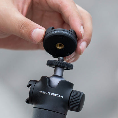 PGYTECH CapLock Quick Release Action Camera Mount Set with Dual-Locking System and 1/4" Screw Adapter for Insta360, DJI, GoPro, Smartphone Holders, Tripods, Monopods, Selfie Sticks, and Gimbal Stabilizers | P-CG-141