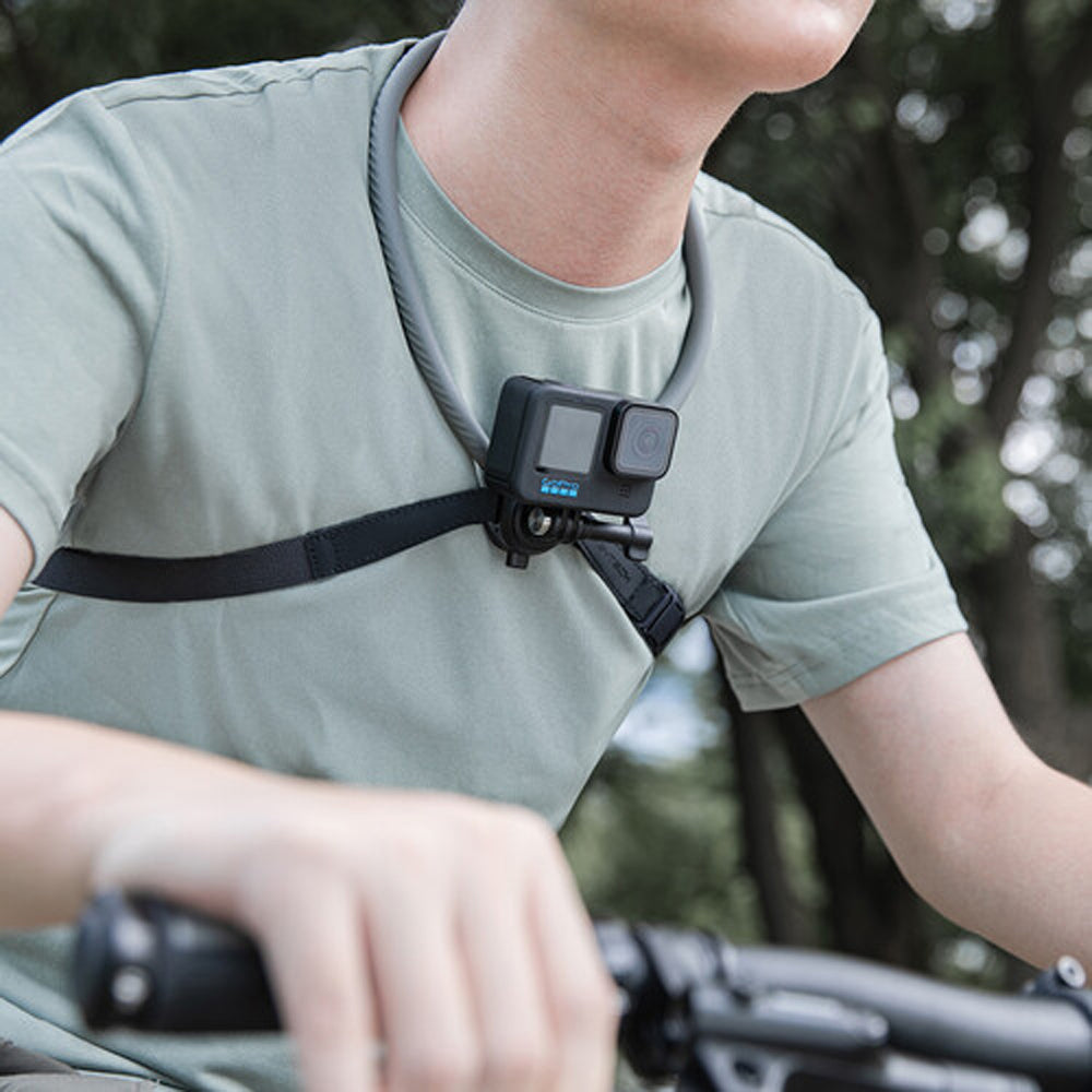 PGYTECH CapLock Action Camera Quick Release Neck Band with Optiol Smartphone Holder, Adjustable Chest Strap, and 1/4"-20 Mount Adapter for Insta360, DJI, GoPro, and  (60-92mm) Mobile Phones | P-GM-153 / P-GM-176