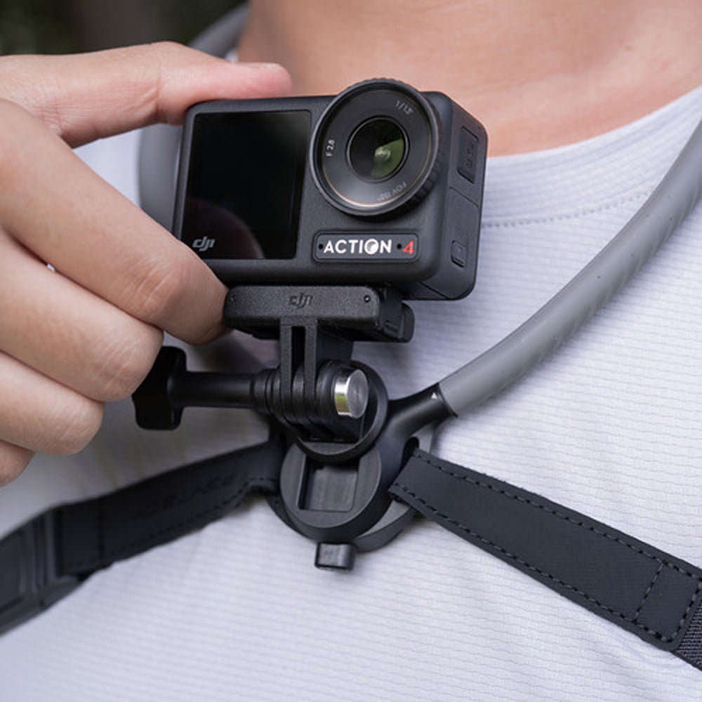 PGYTECH CapLock Action Camera Quick Release Neck Band with Optiol Smartphone Holder, Adjustable Chest Strap, and 1/4"-20 Mount Adapter for Insta360, DJI, GoPro, and  (60-92mm) Mobile Phones | P-GM-153 / P-GM-176