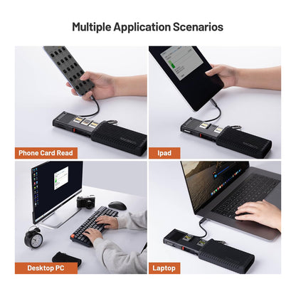 PGYTECH CreateMate CFexpress / CF Express Type-A/B + SD & TF to USB 3.2 Gen2 Type-C Memory Card Reader & Protective Case with 10Gbps Ultra-High-Speed Transmission, no SIM Card Holder, and Ejector Pin for Cameras, Drones, and Smartphones