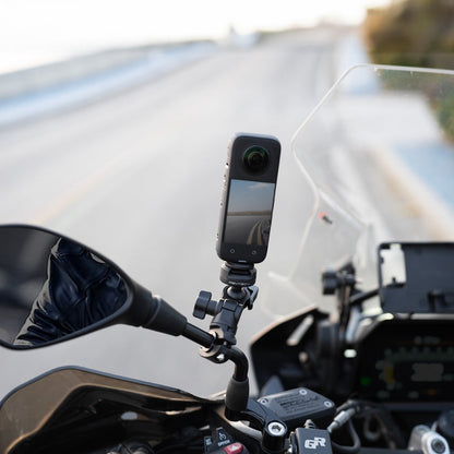 PGYTECH CapLock Quick Release Motorcycle Rearview Mirror Mount with Tube Sleeves (6mm, 8mm, 10mm, 12mm, 14mm) and 1/4" Screw Adapter for Insta360, DJI, GoPro Action Cameras, and Mobile Phone Holders | P-GM-170