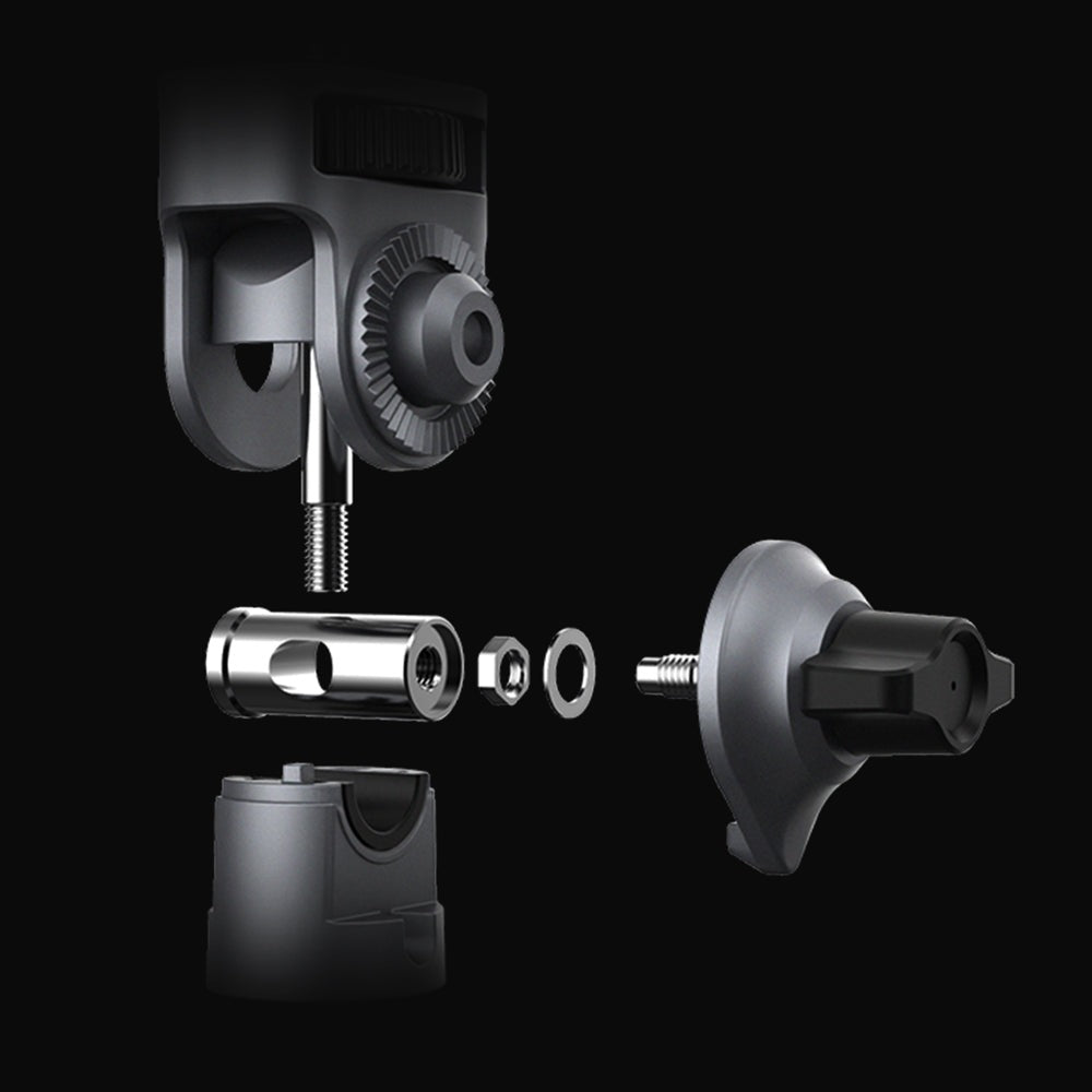 PGYTECH Super Clamp Handlebar Mount for Motorcycles and Bicycles with CapLock Quick Release Clamp and 3-Prong Adapter for Insta360, DJI, GoPro Action Cameras, and Mobile Phone Holders | P-GM-171