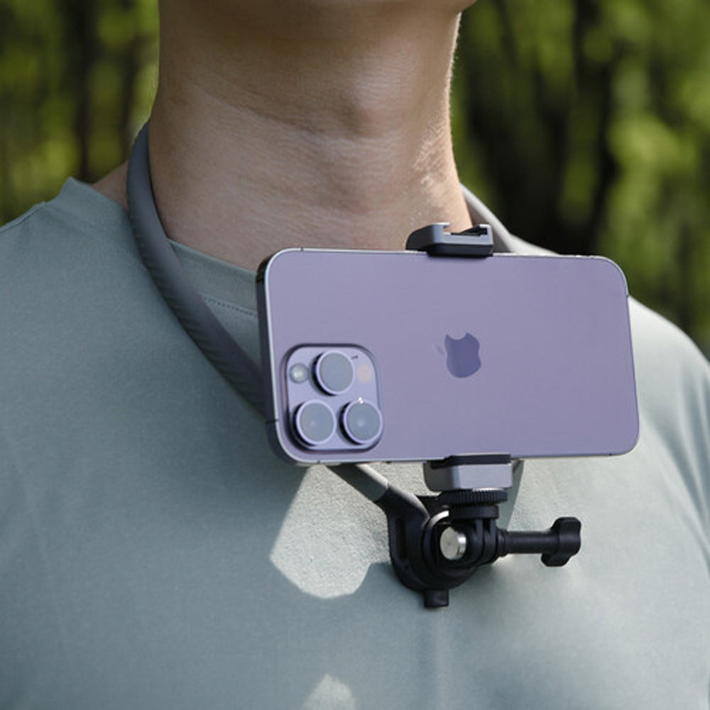 PGYTECH CapLock Action Camera Quick Release Neck Band with Optiol Smartphone Holder, Adjustable Chest Strap, and 1/4"-20 Mount Adapter for Insta360, DJI, GoPro, and  (60-92mm) Mobile Phones | P-GM-153 / P-GM-176