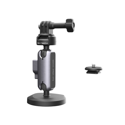 PGYTECH CapLock Quick Release Action Camera Magnetic Base Mount with 1/4" Screw Adapter, Dual Ball Head, and Magic Arm for Insta360, DJI, and GoPro | P-GM-220