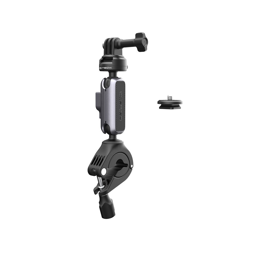 PGYTECH CapLock Quick Release Action Camera Handlebar Mount for Motorcycles and Bicycles with 1/4" Screw Adapter, Dual Ball Head, and Magic Arm for Insta360, DJI, and GoPro | P-GM-222