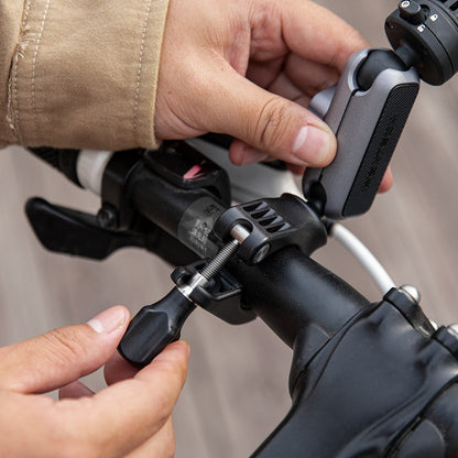 PGYTECH CapLock Quick Release Action Camera Handlebar Mount for Motorcycles and Bicycles with 1/4" Screw Adapter, Dual Ball Head, and Magic Arm for Insta360, DJI, and GoPro | P-GM-222