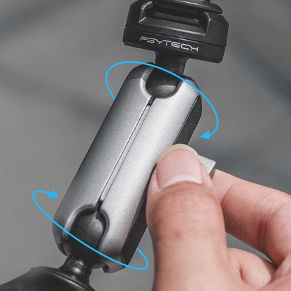 PGYTECH CapLock Quick Release Action Camera Handlebar Mount for Motorcycles and Bicycles with 1/4" Screw Adapter, Dual Ball Head, and Magic Arm for Insta360, DJI, and GoPro | P-GM-222