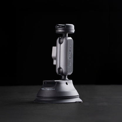 PGYTECH CapLock Quick Release Action Camera Suction Cup Car Mount with 1/4" Screw Adapter, Dual Ball Head, and Magic Arm for Insta360, DJI, and GoPro | P-GM-223