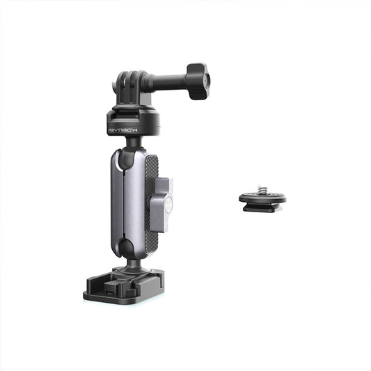 PGYTECH CapLock Quick Release Action Camera Helmet Adhesive Mount with 1/4" Screw Adapter, Dual Ball Head, and Magic Arm for Insta360, DJI, and GoPro | P-GM-225
