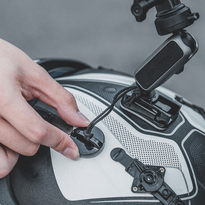 PGYTECH CapLock Quick Release Action Camera Helmet Adhesive Mount with 1/4" Screw Adapter, Dual Ball Head, and Magic Arm for Insta360, DJI, and GoPro | P-GM-225
