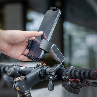 PGYTECH Smartphone Holder Handlebar Mount for Motorcycles and Bicycles with Dual Ball Head and Magic Arm for (64-92mm x 130-175mm) Supported Mobile Phones | P-PG-001