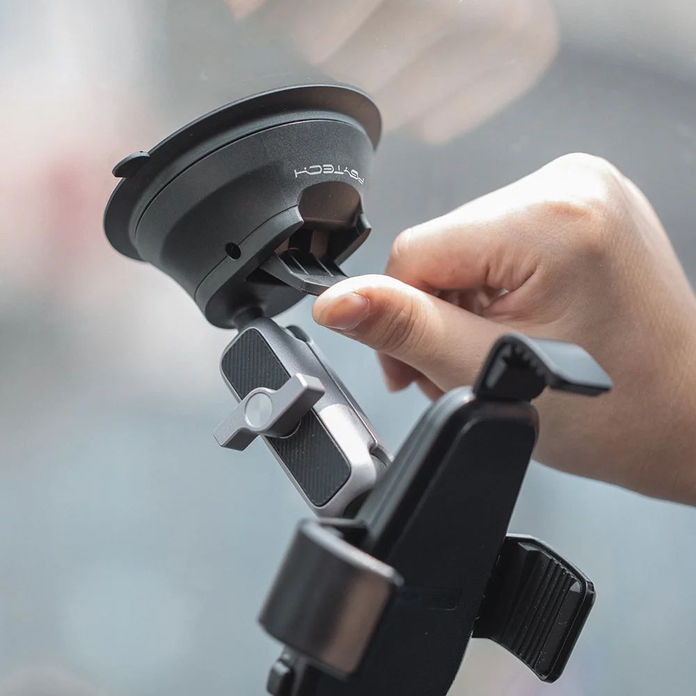 PGYTECH Smartphone Holder Suction Cup Mount for Car Windshield with Dual Ball Head and Magic Arm for (64-92mm x 130-175mm) Supported Mobile Phones | P-PG-002