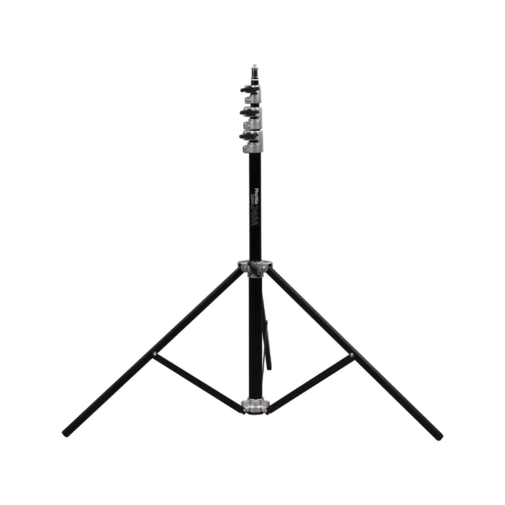 Phottix Saldo 245A 3-Section Aluminum 96" Air Cushioned Automatic Collapsible Studio Light Stand with 1/4" Spigot - Studio Lighting and Stands Equipments