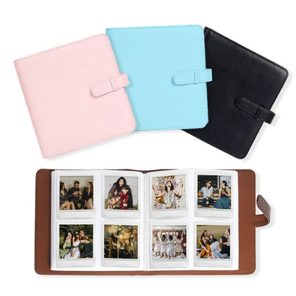 [CLEARANCE] Pikxi AS288 Kids Photo Album Leather with 288 Photos and 36 Pages and Slip On Latch for Fujifilm Instax Square Instant Camera - Pink, Blue, Black, Brown