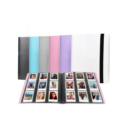 Pikxi 360 Pockets Solid Colors Mini Film Photo Album with Elastic Loop for Fujifilm Instax Mini Instant Camera - Blue