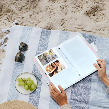 [CLEARANCE] Pikxi 96 Pockets Quicksand Clear Photo Album for Fujifilm Instax Mini Film Camera - Blue