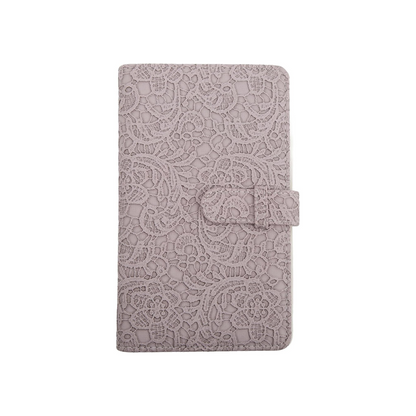 [CLEARANCE] Pikxi AM96-01 96 Pockets Elegant Carved Lace Style Photo Album with Slip On Latch for Fujifilm Instax Mini Instant Camera - Light Pink