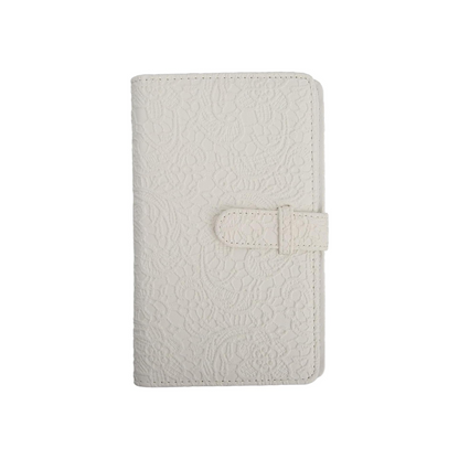 [CLEARANCE] Pikxi AM96-01 96 Pockets Elegant Carved Lace Style Photo Album with Slip On Latch for Fujifilm Instax Mini Instant Camera - Light Pink