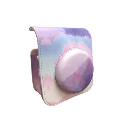[CLEARANCE] Pikxi BMS12 Painted Style Fujifilm Instax Mini 12 Colorful Artistic PU Leather Protective Camera Case Bag with Shoulder Strap - Palm Print