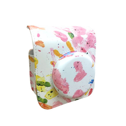 [CLEARANCE] Pikxi BMS12 Painted Style Fujifilm Instax Mini 12 Colorful Artistic PU Leather Protective Camera Case Bag with Shoulder Strap - Palm Print