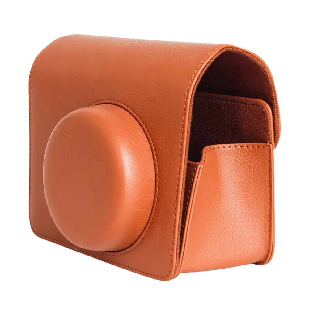 Pikxi FUJIFILM Instax Wide 400 Camera Leather Bag Protective Case with Formfitting Holes for Controls, Sp Button Locks and Removable Camera Cover | Black Brown Green