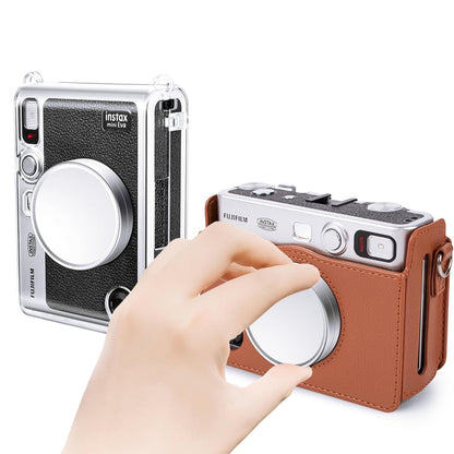 Pikxi Aluminum Protective Lens Cap for FUJIFILM Instax Mini EVO Instant Film Camera - Available in Black, Gray, Silver, Red, and Purple, Rose Gold and Blue Colors