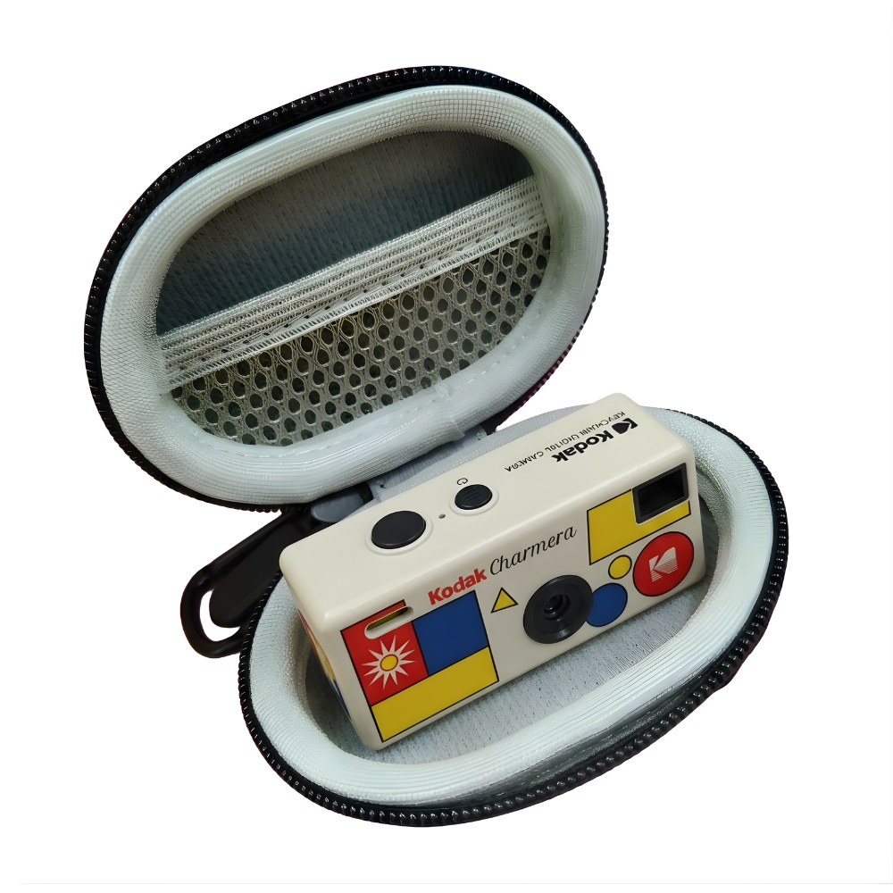 Pikxi EVA Hard Case for Kodak Charmera Keychain Digital Camera with Snap Link Stainless Carabiner