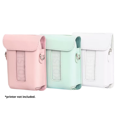 Pikxi Full Body PU Leather Sling Case for FUJIFILM Instax Mini Link 3 Photo Printer with Formfitting Design | Green Pink White