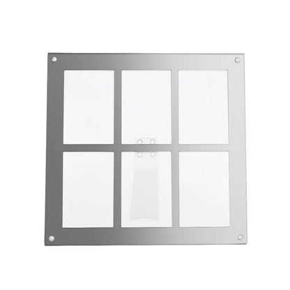 Pikxi 6 Pocket Acrylic Desktop Photo Frame 3Inch Picture Frame for Fujifilm Instax Mini Film Mini 12/11/EVO - Available in Black, White, Iridescent and Mirror Color Designs
