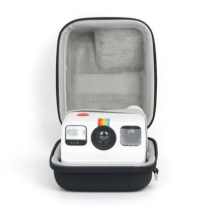 [CLEARANCE] Pikxi Portable Hard Case Camera Storage Bag with Strap, Double Zipper for Polaroid Go Instant Mini Camera - Black